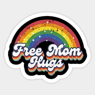 Free Mom Hugs Rainbow Heart Lgbt Flag Lgbt Pride Month Sticker